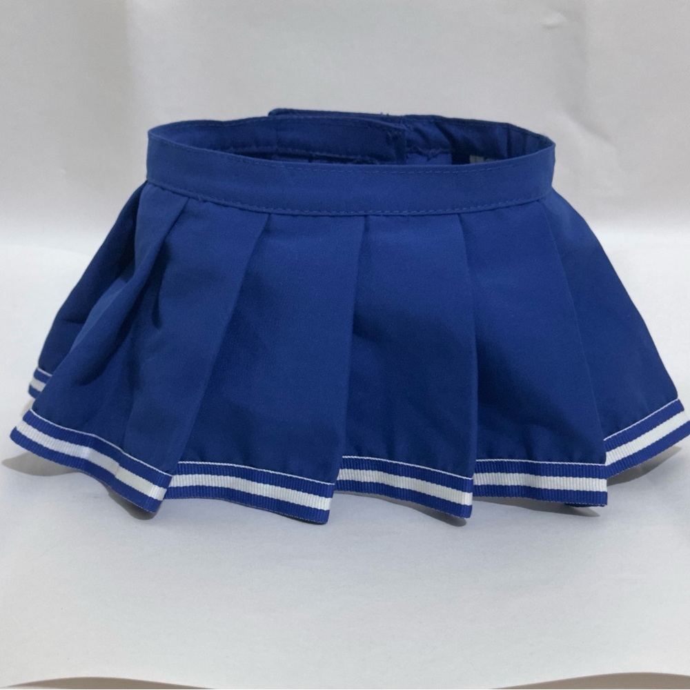 Vintage 1997 Build A Bear Workshop BABW Blue Pleated Cheerleader Skirt